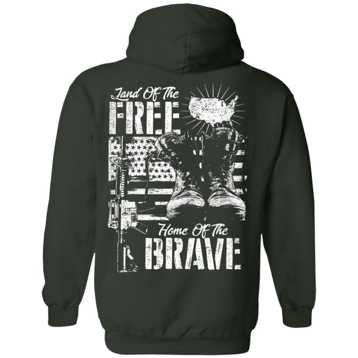 Veteran Design Double Side Printed Pullover Hoodie - Alexecom.com