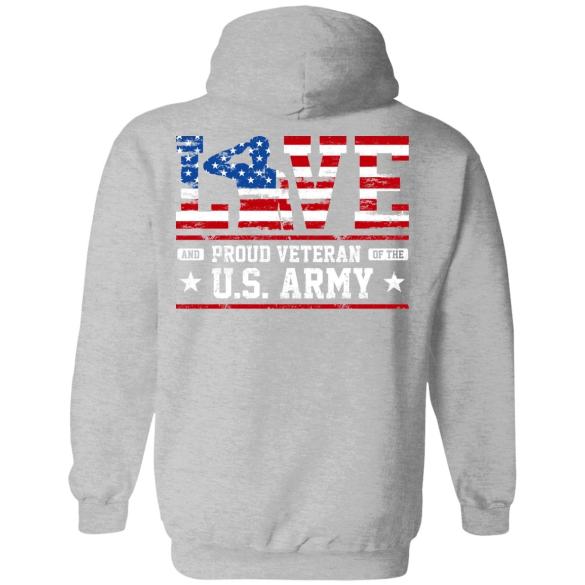 Veteran Design Double Side Printed Pullover Hoodie - Alexecom.com
