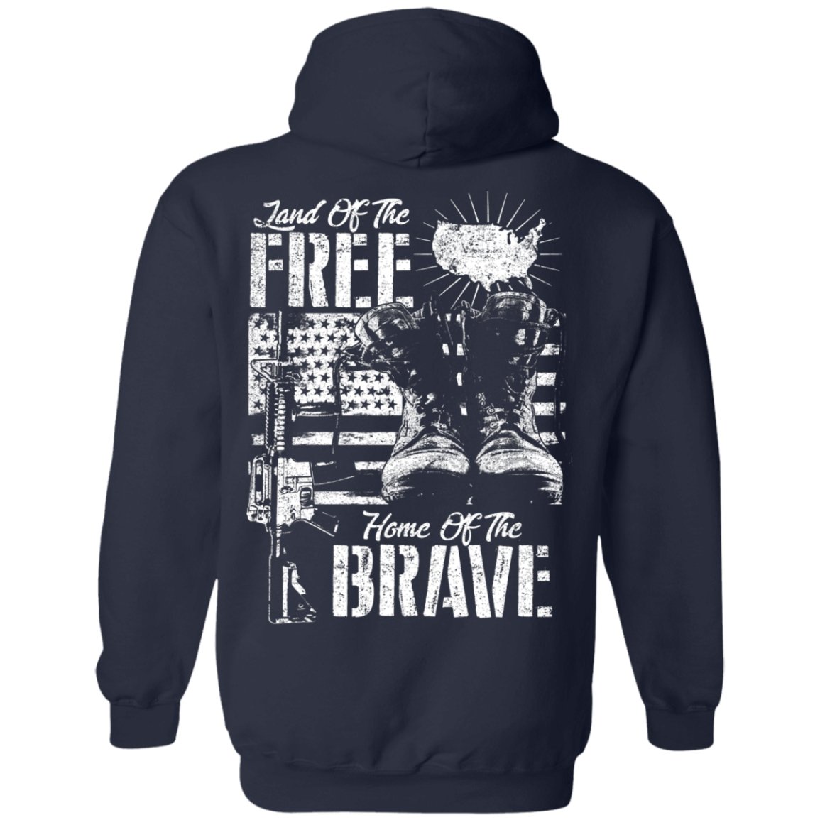 Veteran Design Double Side Printed Pullover Hoodie - Alexecom.com