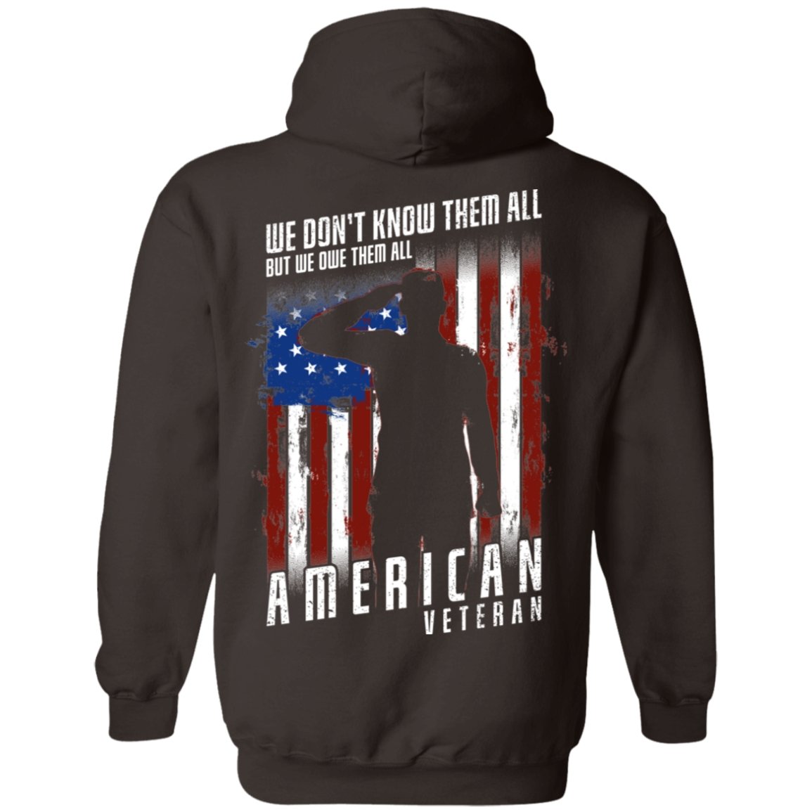 Veteran Design Double Side Printed Pullover Hoodie - Alexecom.com
