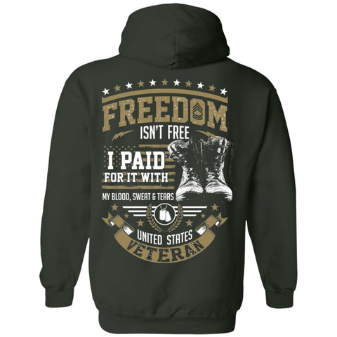 Image of Veteran Design Double Side Printed Pullover Hoodie - Alexecom.com
