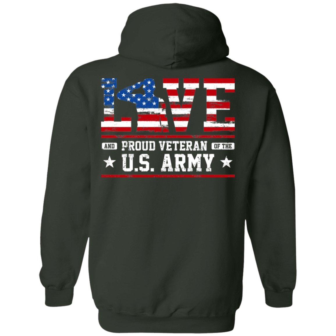 Veteran Design Double Side Printed Pullover Hoodie - Alexecom.com
