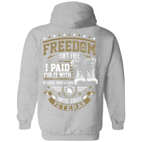 Image of Veteran Design Double Side Printed Pullover Hoodie - Alexecom.com