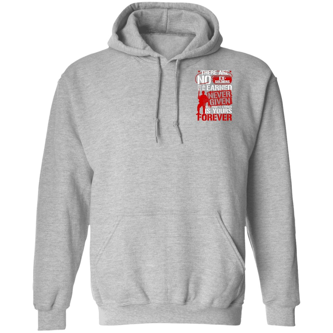 Veteran Design Double Side Printed Pullover Hoodie - Alexecom.com