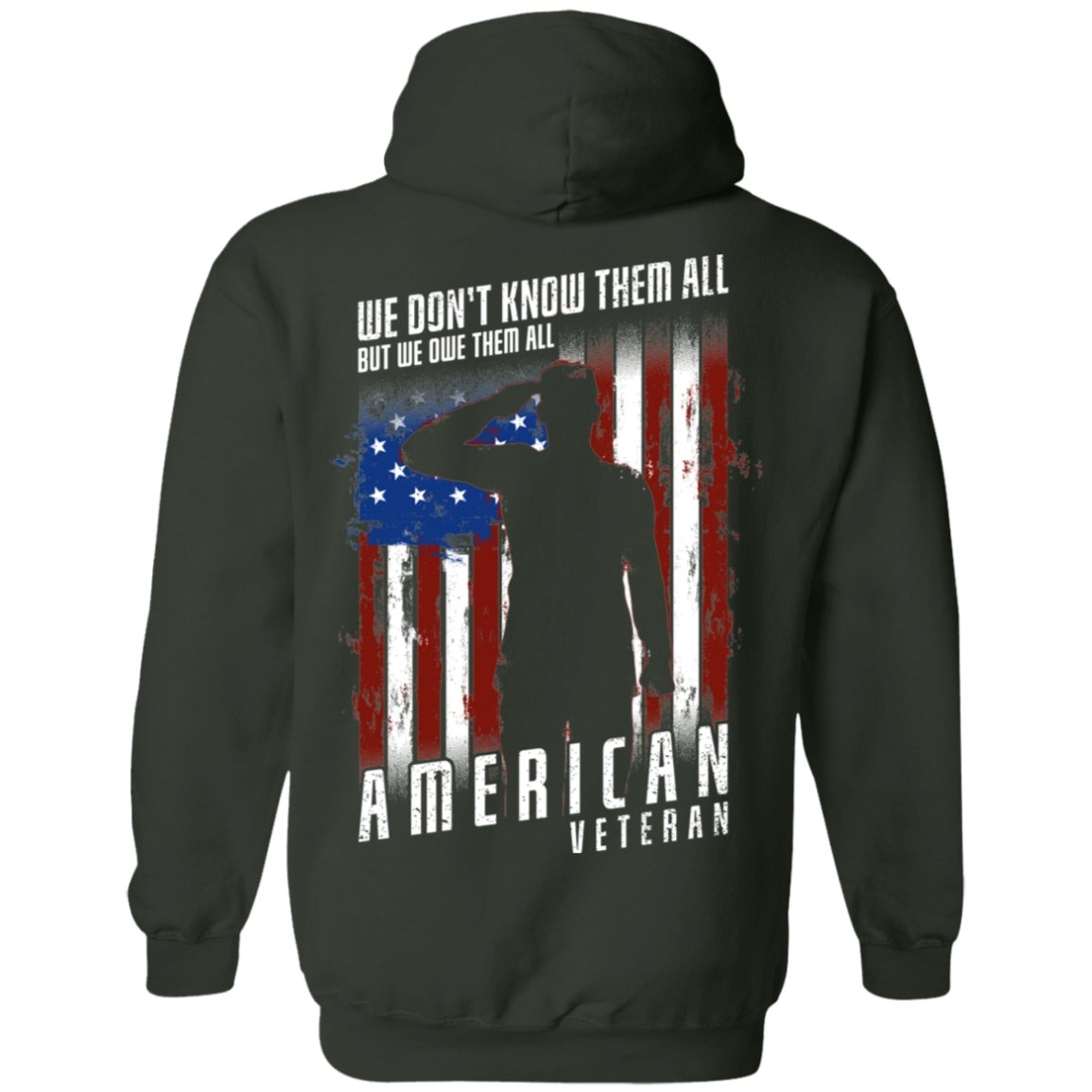 Veteran Design Double Side Printed Pullover Hoodie - Alexecom.com