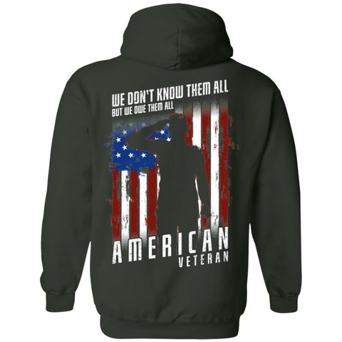 Image of Veteran Design Double Side Printed Pullover Hoodie - Alexecom.com