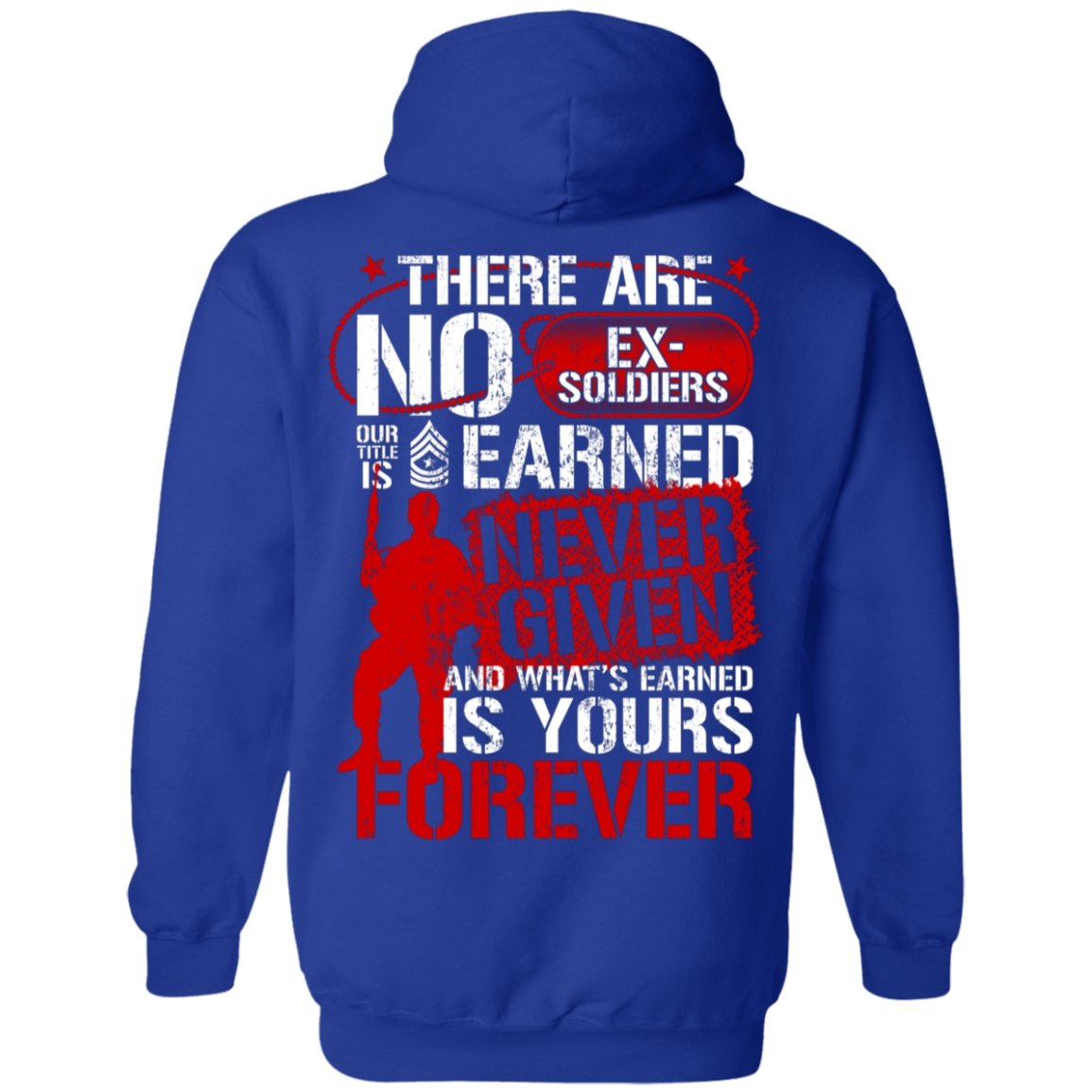 Veteran Design Double Side Printed Pullover Hoodie - Alexecom.com