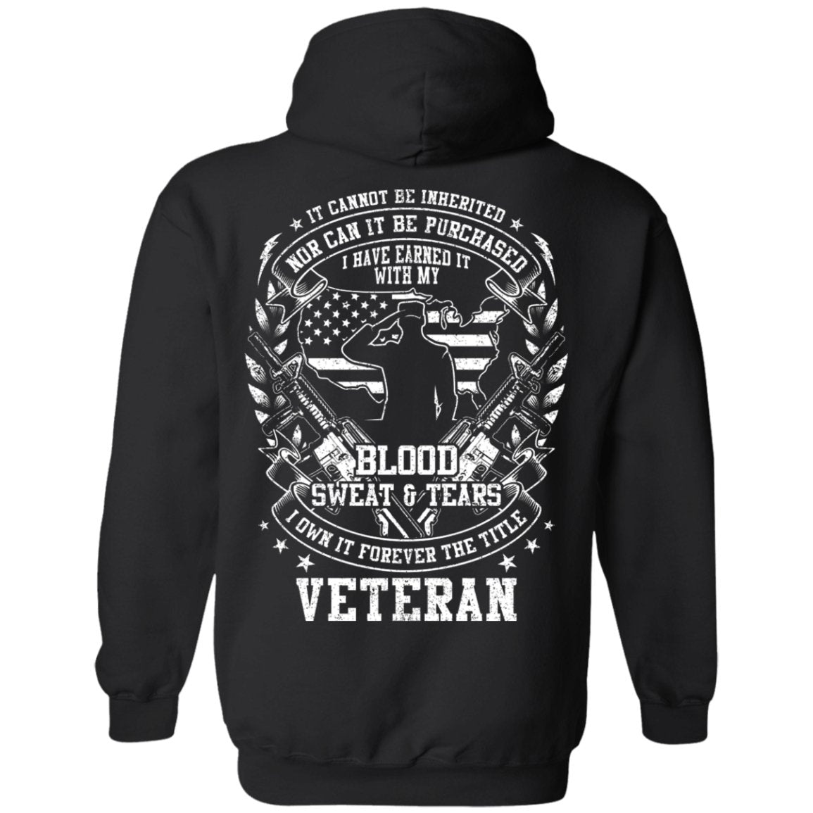 Veteran Design Double Side Printed Pullover Hoodie - Alexecom.com
