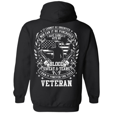 Image of Veteran Design Double Side Printed Pullover Hoodie - Alexecom.com