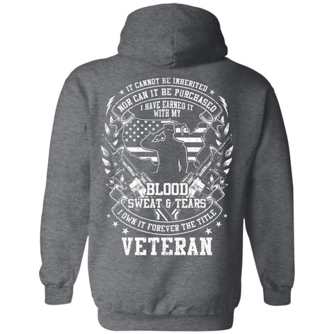 Image of Veteran Design Double Side Printed Pullover Hoodie - Alexecom.com