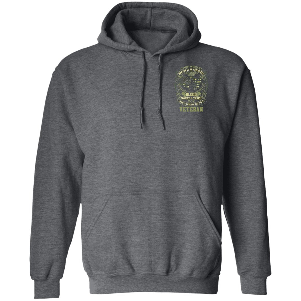 Veteran Design Double Side Printed Pullover Hoodie - Alexecom.com