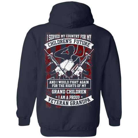 Image of Veteran Design Double Side Printed Pullover Hoodie - Alexecom.com