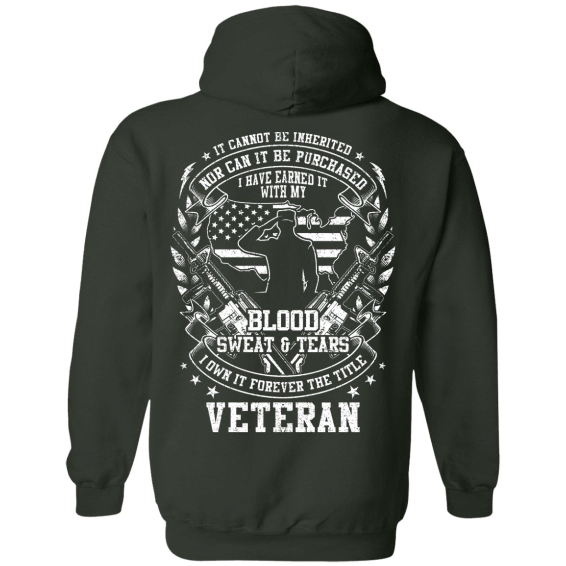 Veteran Design Double Side Printed Pullover Hoodie - Alexecom.com