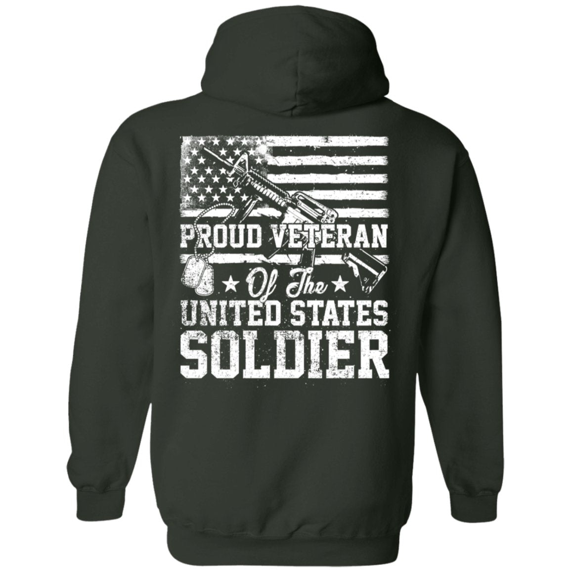 Veteran Design Double Side Printed Pullover Hoodie - Alexecom.com