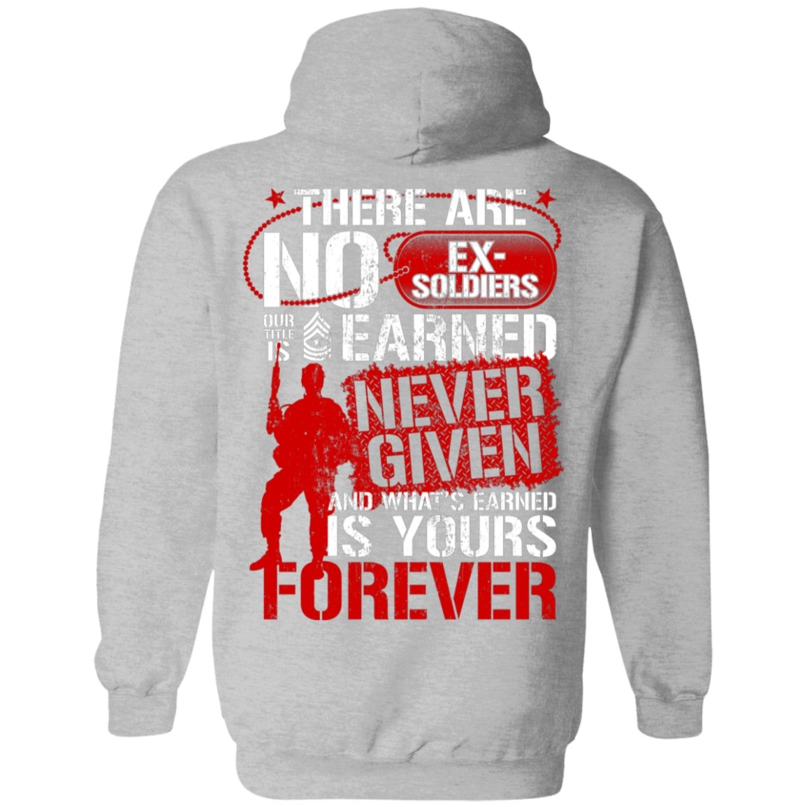 Veteran Design Double Side Printed Pullover Hoodie - Alexecom.com