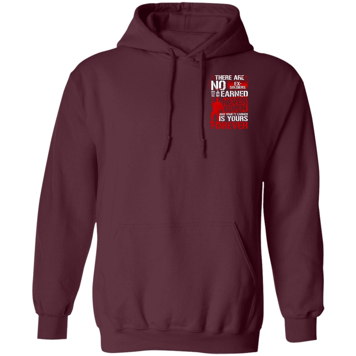 Veteran Design Double Side Printed Pullover Hoodie - Alexecom.com