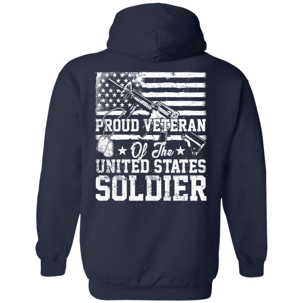 Veteran Design Double Side Printed Pullover Hoodie - Alexecom.com