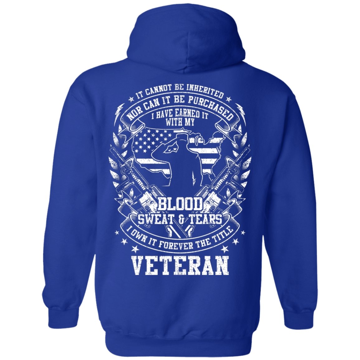 Veteran Design Double Side Printed Pullover Hoodie - Alexecom.com