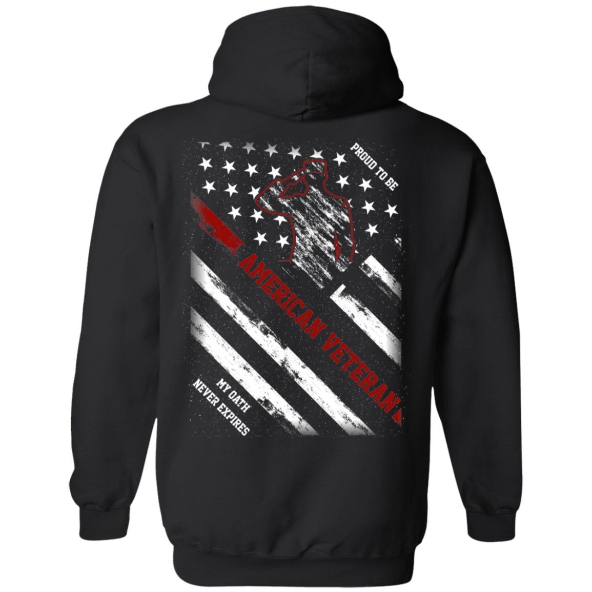 Veteran Design Double Side Printed Pullover Hoodie - Alexecom.com