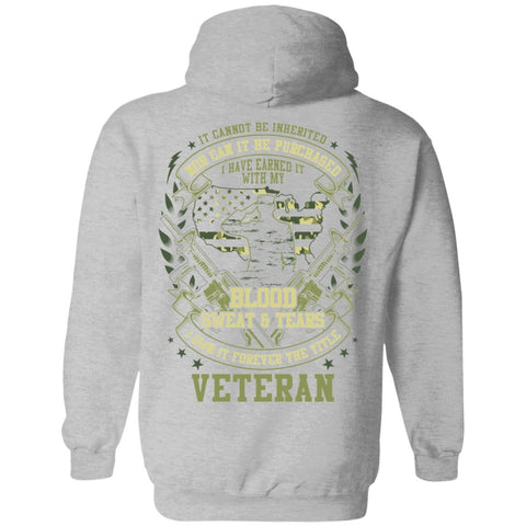 Image of Veteran Design Double Side Printed Pullover Hoodie - Alexecom.com