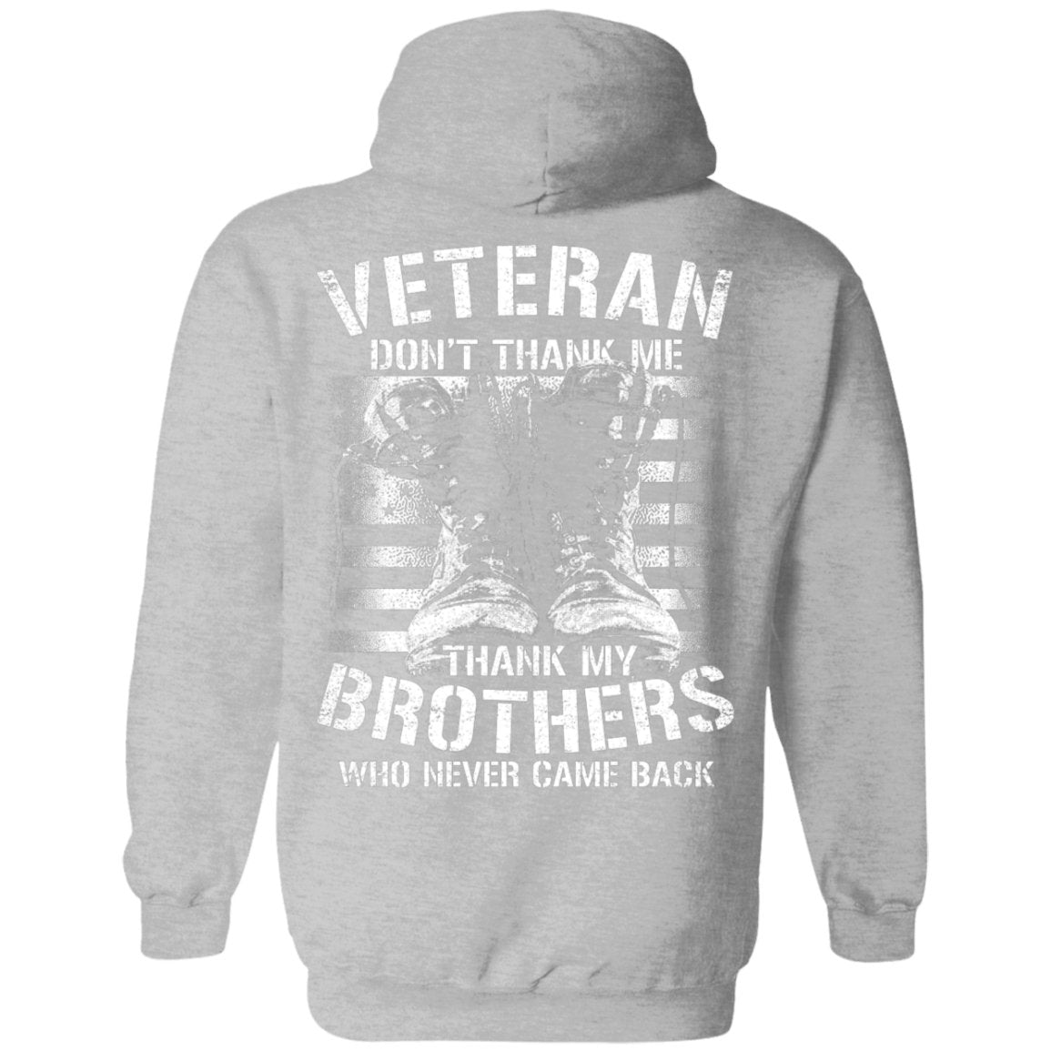 Veteran Design Double Side Printed Pullover Hoodie - Alexecom.com
